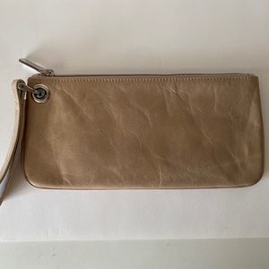 Hobo bags taupe clutch wristlet